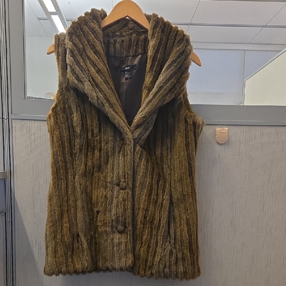 Brown Faux Fur Vest